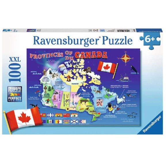 New sealed Ravensburger 100XXL Puzzle-Canada Map Children Puzzle - Picture 1 of 14